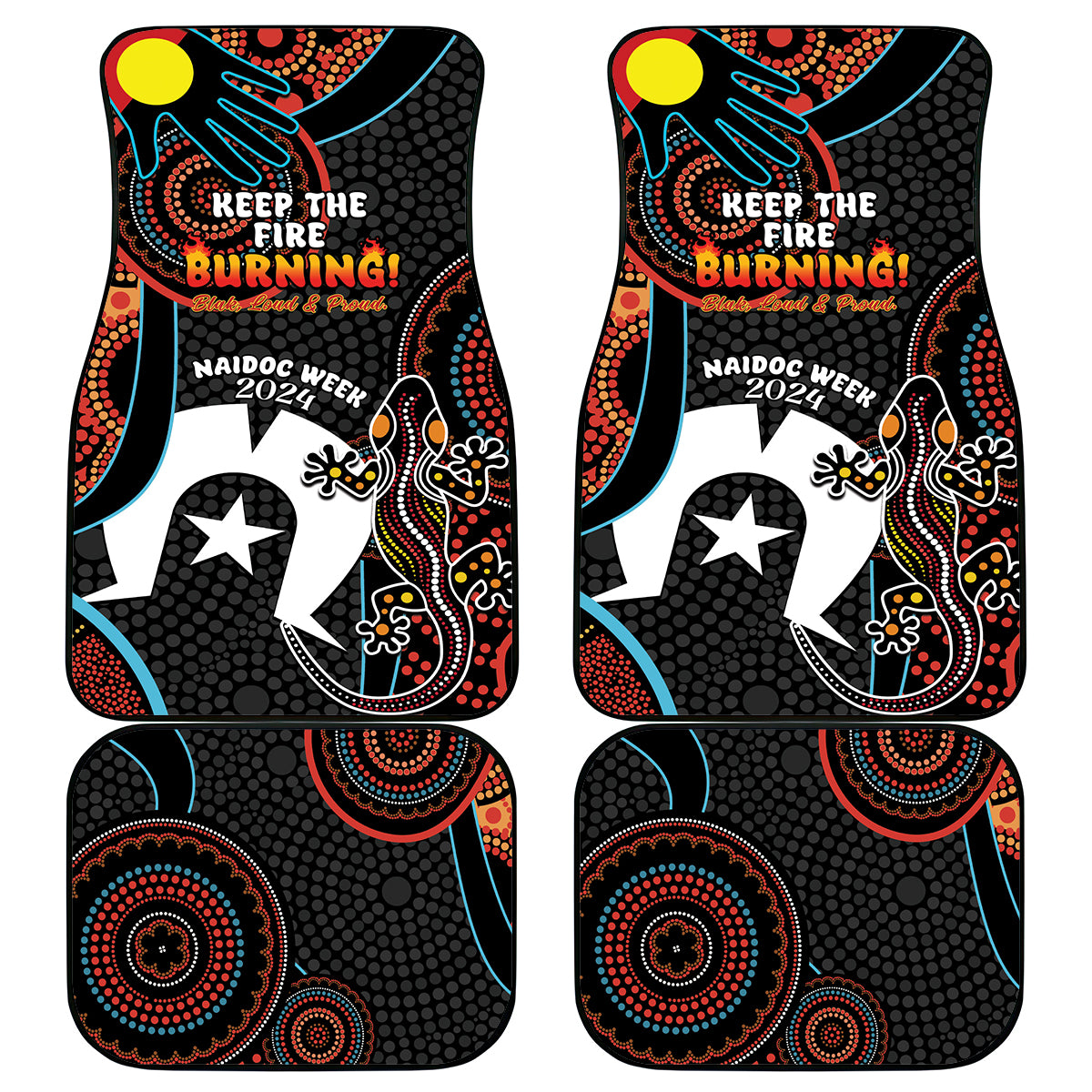 NAIDOC Week 2024 Car Mats Keep The Fire Burning Indigenous Art