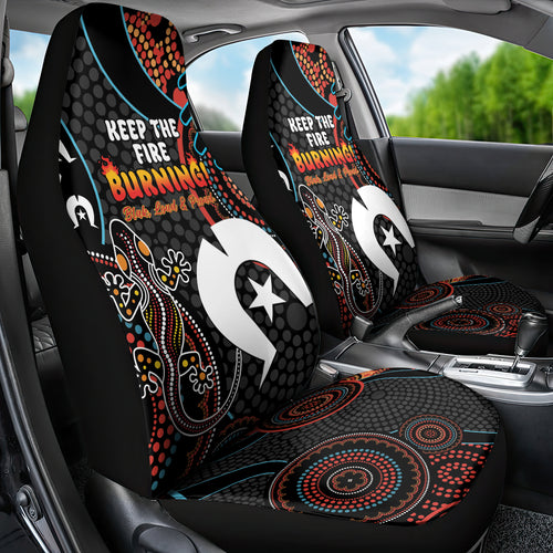 NAIDOC Week 2024 Car Seat Cover Keep The Fire Burning Indigenous Art