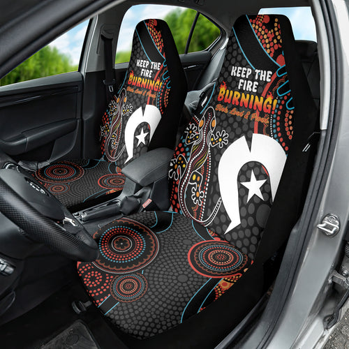 NAIDOC Week 2024 Car Seat Cover Keep The Fire Burning Indigenous Art