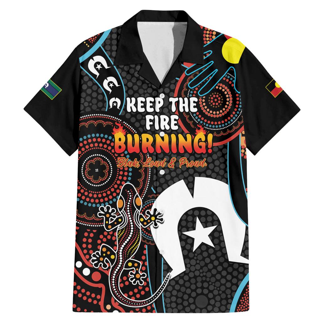 NAIDOC Week 2024 Family Matching Mermaid Dress and Hawaiian Shirt Keep The Fire Burning Indigenous Art