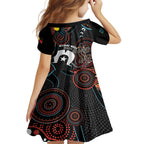 NAIDOC Week 2024 Family Matching Puletasi and Hawaiian Shirt Keep The Fire Burning Indigenous Art