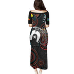 NAIDOC Week 2024 Family Matching Puletasi and Hawaiian Shirt Keep The Fire Burning Indigenous Art