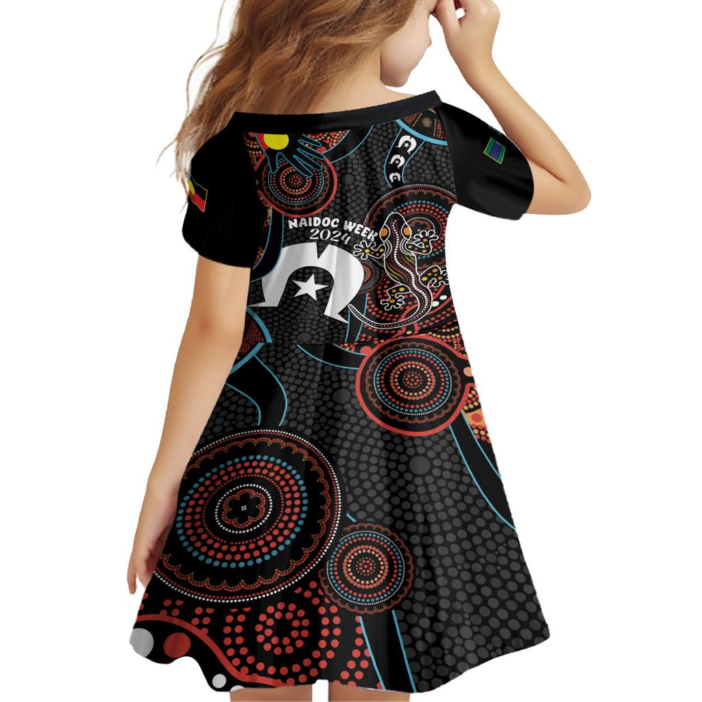 NAIDOC Week 2024 Family Matching Summer Maxi Dress and Hawaiian Shirt Keep The Fire Burning Indigenous Art