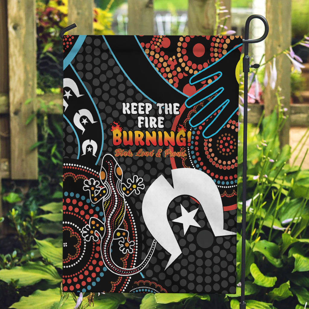 NAIDOC Week 2024 Garden Flag Keep The Fire Burning Indigenous Art