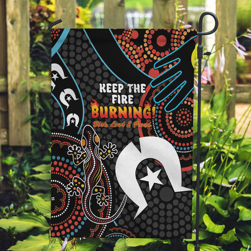 NAIDOC Week 2024 Garden Flag Keep The Fire Burning Indigenous Art