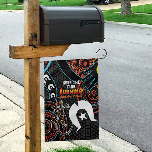 NAIDOC Week 2024 Garden Flag Keep The Fire Burning Indigenous Art