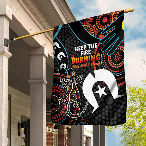 NAIDOC Week 2024 Garden Flag Keep The Fire Burning Indigenous Art