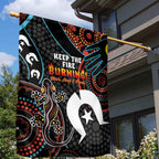 NAIDOC Week 2024 Garden Flag Keep The Fire Burning Indigenous Art