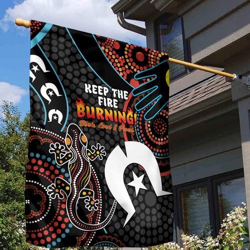 NAIDOC Week 2024 Garden Flag Keep The Fire Burning Indigenous Art