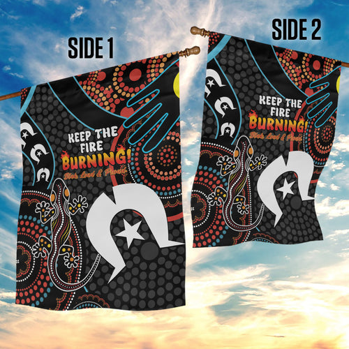 NAIDOC Week 2024 Garden Flag Keep The Fire Burning Indigenous Art