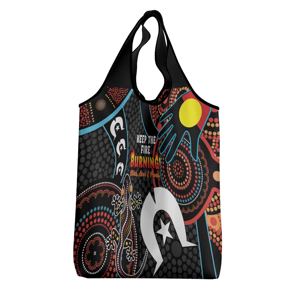 NAIDOC Week 2024 Grocery Bag Keep The Fire Burning Indigenous Art