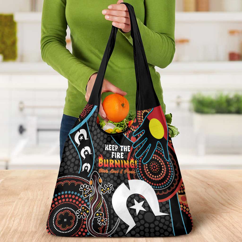 NAIDOC Week 2024 Grocery Bag Keep The Fire Burning Indigenous Art