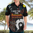 NAIDOC Week 2024 Hawaiian Shirt Keep The Fire Burning Indigenous Art