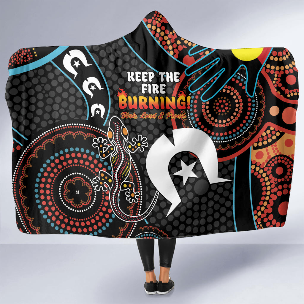 NAIDOC Week 2024 Hooded Blanket Keep The Fire Burning Indigenous Art