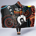 NAIDOC Week 2024 Hooded Blanket Keep The Fire Burning Indigenous Art