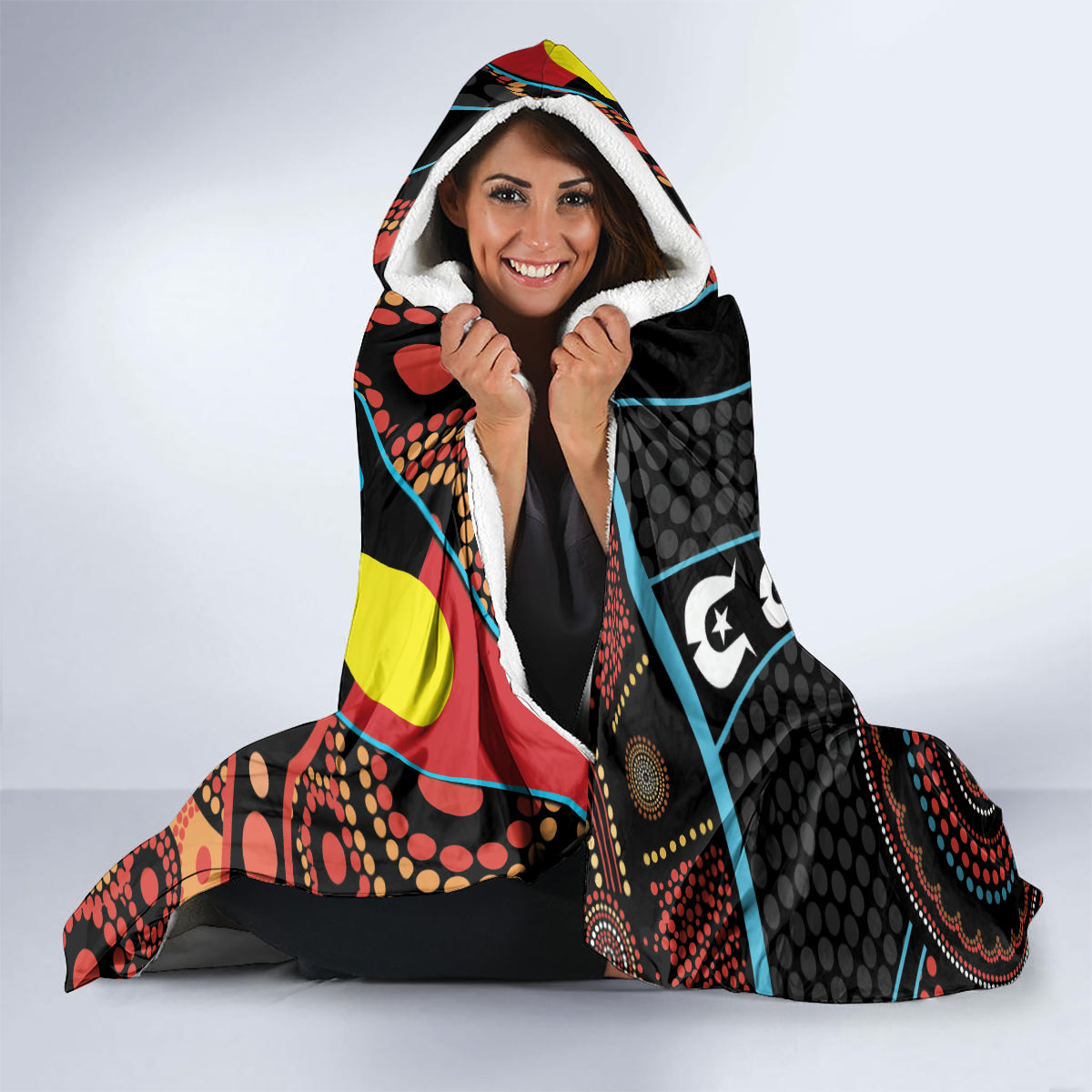 NAIDOC Week 2024 Hooded Blanket Keep The Fire Burning Indigenous Art