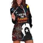 NAIDOC Week 2024 Hoodie Dress Keep The Fire Burning Indigenous Art