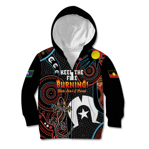 NAIDOC Week 2024 Kid Hoodie Keep The Fire Burning Indigenous Art