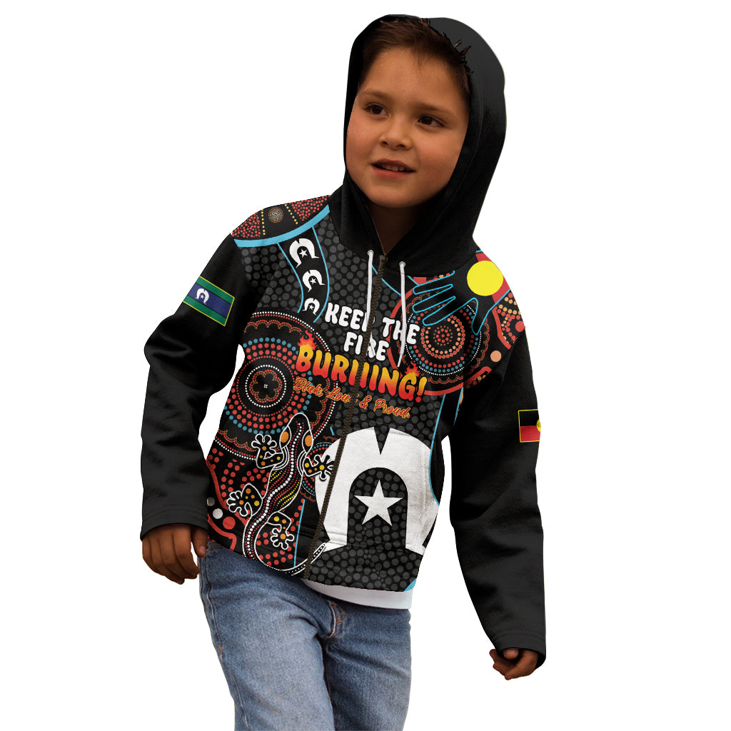 NAIDOC Week 2024 Kid Hoodie Keep The Fire Burning Indigenous Art