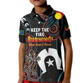 NAIDOC Week 2024 Kid Polo Shirt Keep The Fire Burning Indigenous Art