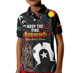 NAIDOC Week 2024 Kid Polo Shirt Keep The Fire Burning Indigenous Art