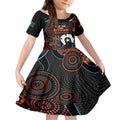 NAIDOC Week 2024 Kid Short Sleeve Dress Keep The Fire Burning Indigenous Art