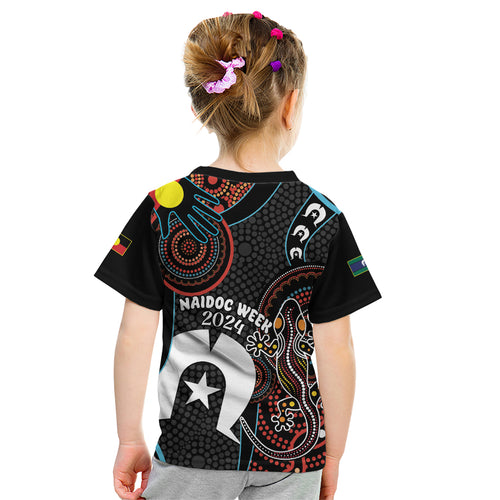NAIDOC Week 2024 Kid T Shirt Keep The Fire Burning Indigenous Art