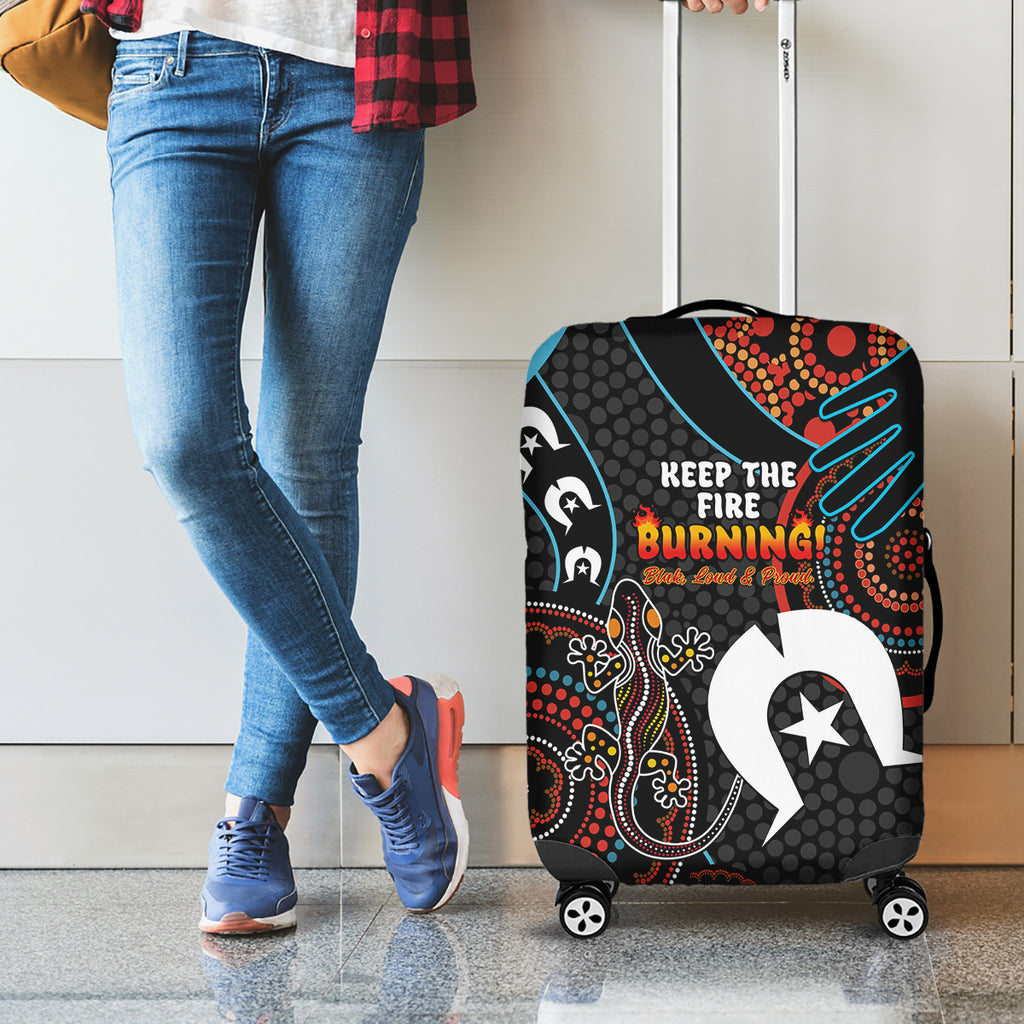NAIDOC Week 2024 Luggage Cover Keep The Fire Burning Indigenous Art