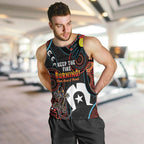 NAIDOC Week 2024 Men Tank Top Keep The Fire Burning Indigenous Art