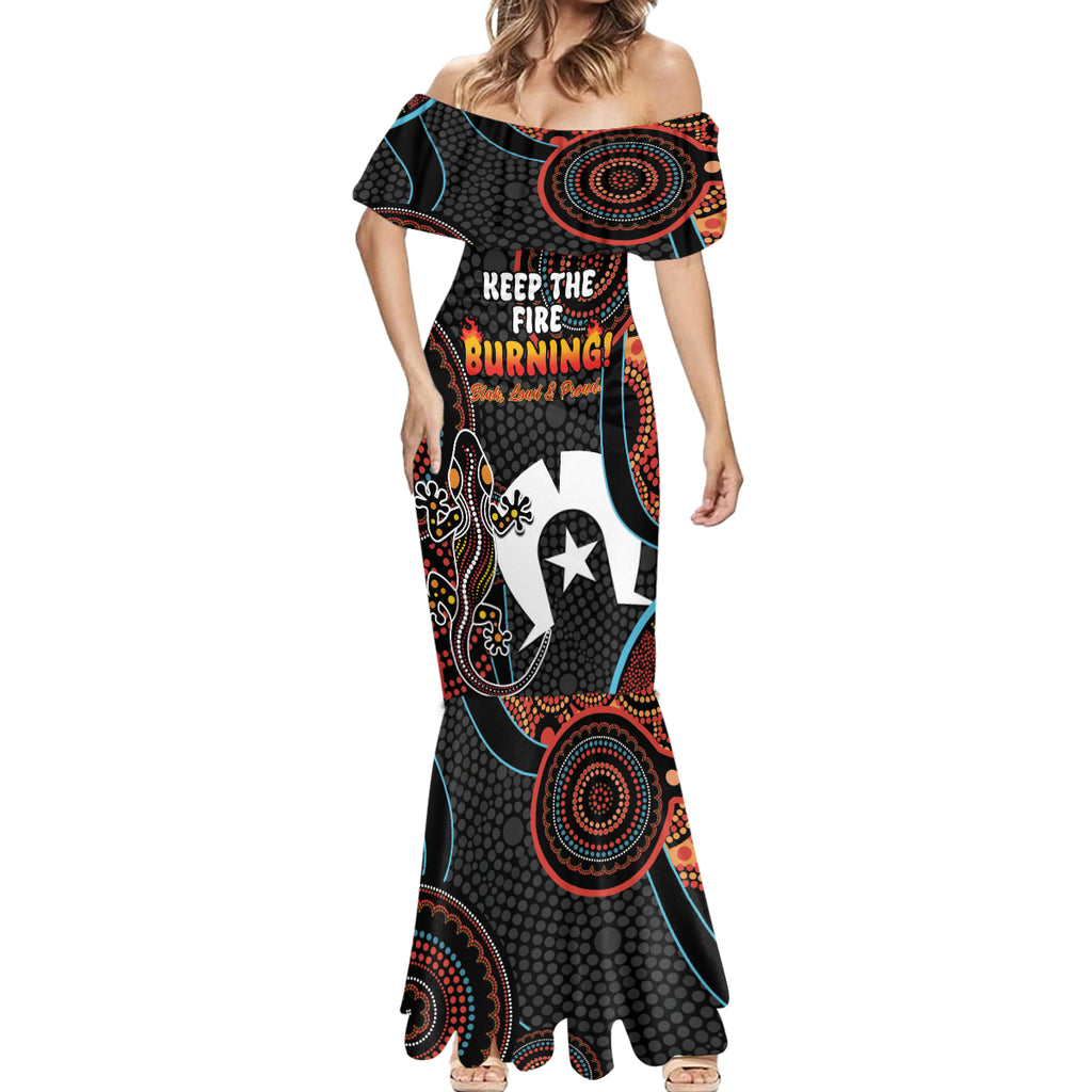 NAIDOC Week 2024 Mermaid Dress Keep The Fire Burning Indigenous Art