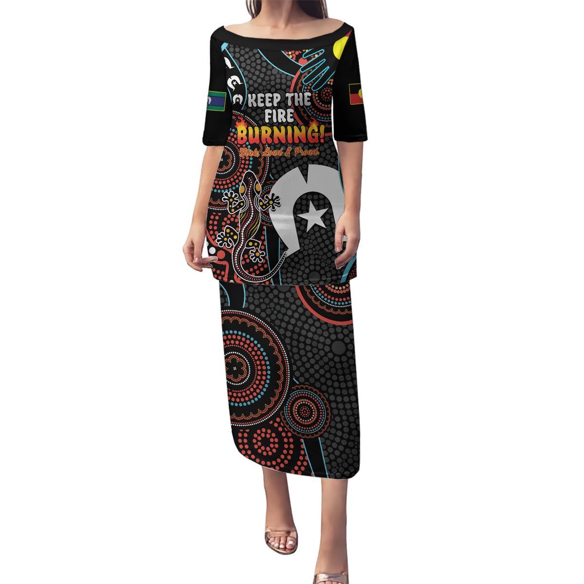 NAIDOC Week 2024 Puletasi Keep The Fire Burning Indigenous Art