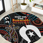 NAIDOC Week 2024 Round Carpet Keep The Fire Burning Indigenous Art
