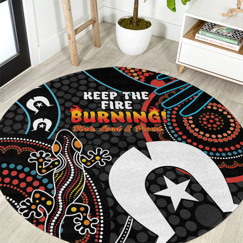 NAIDOC Week 2024 Round Carpet Keep The Fire Burning Indigenous Art