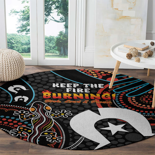 NAIDOC Week 2024 Round Carpet Keep The Fire Burning Indigenous Art
