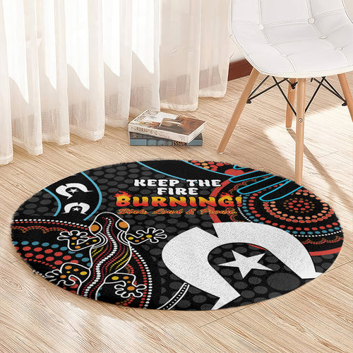 NAIDOC Week 2024 Round Carpet Keep The Fire Burning Indigenous Art