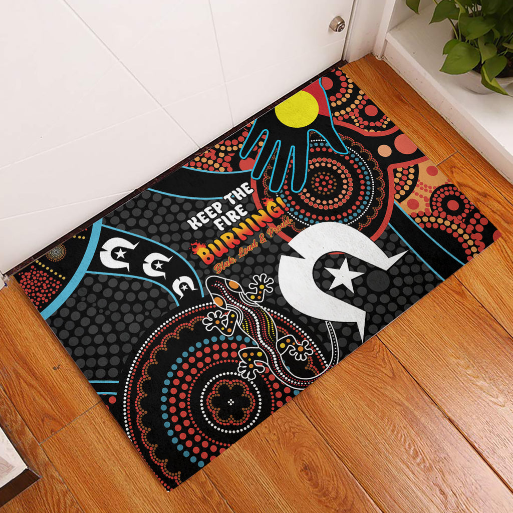 NAIDOC Week 2024 Rubber Doormat Keep The Fire Burning Indigenous Art