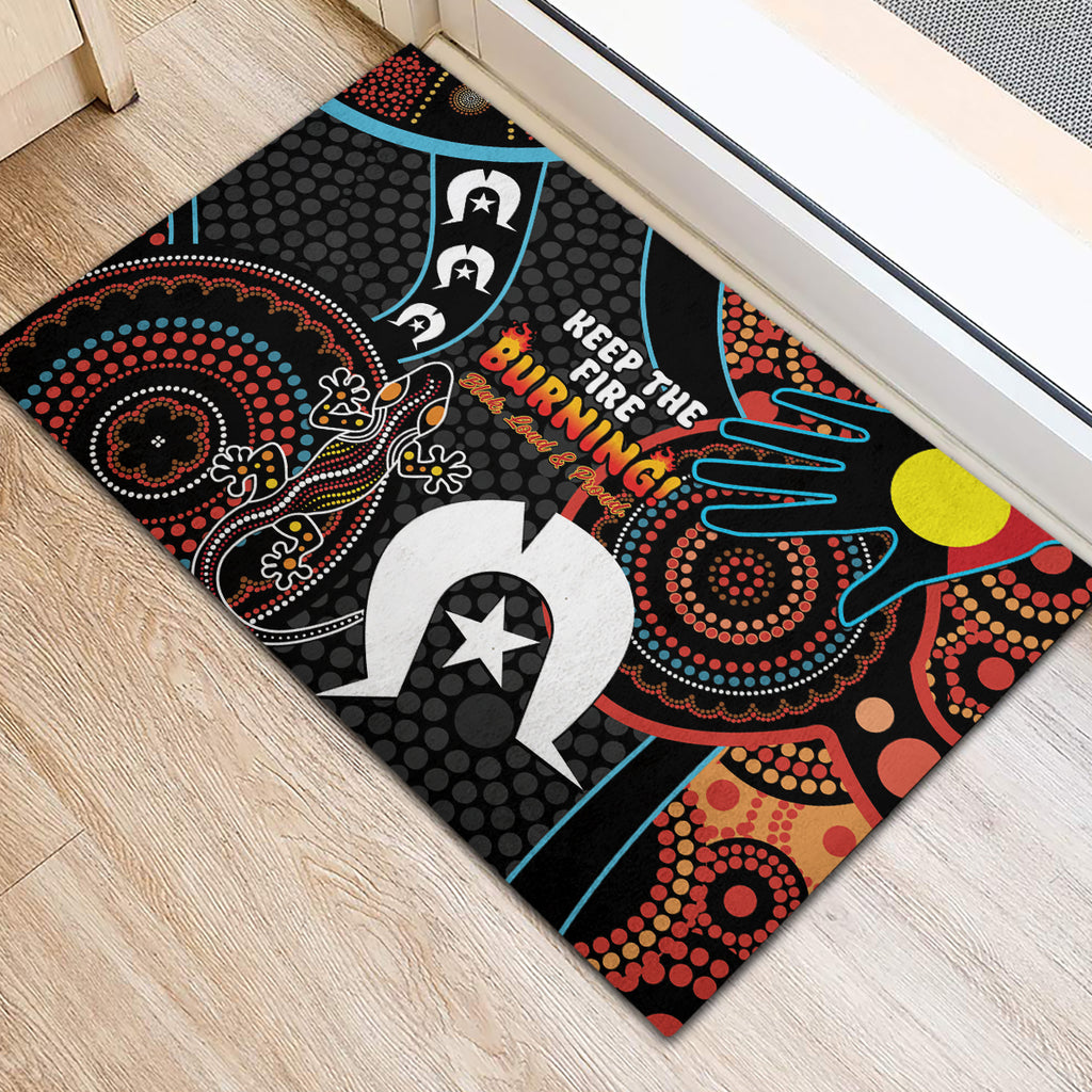 NAIDOC Week 2024 Rubber Doormat Keep The Fire Burning Indigenous Art