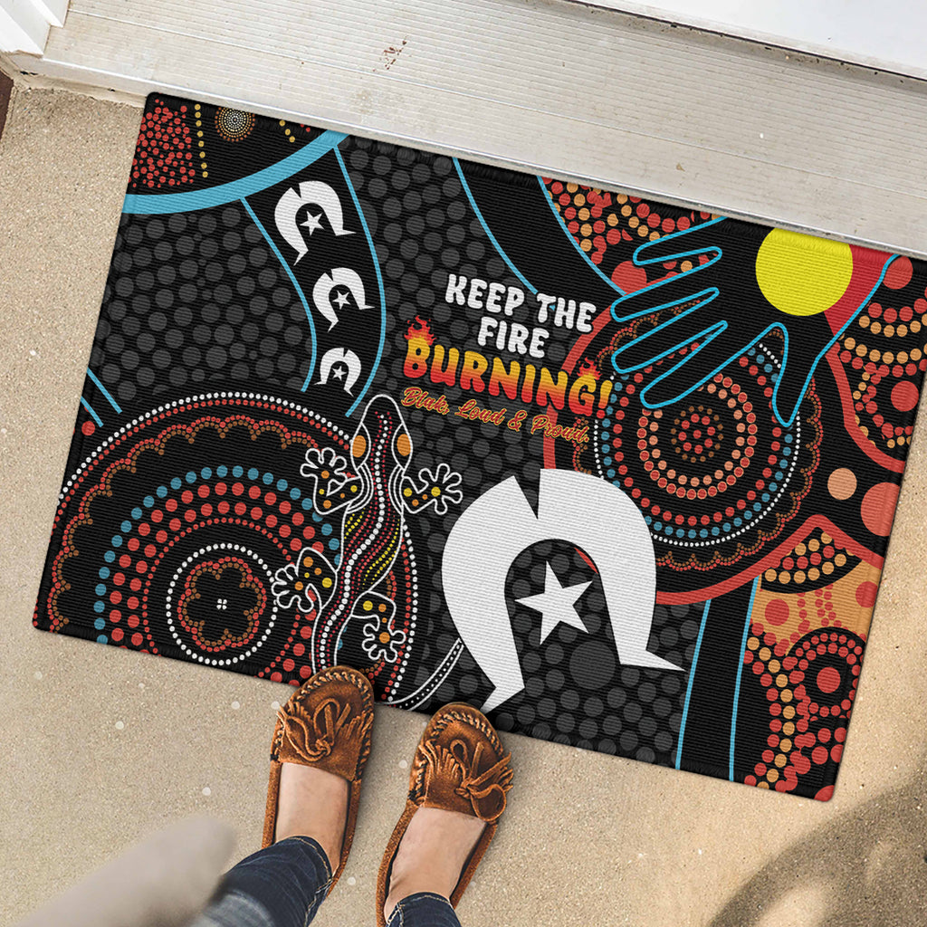 NAIDOC Week 2024 Rubber Doormat Keep The Fire Burning Indigenous Art