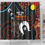 NAIDOC Week 2024 Shower Curtain Keep The Fire Burning Indigenous Art