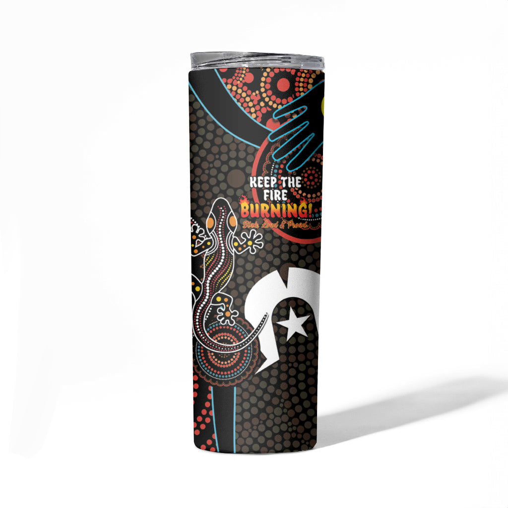 NAIDOC Week 2024 Skinny Tumbler Keep The Fire Burning Indigenous Art