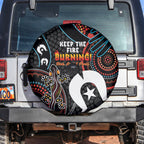 NAIDOC Week 2024 Spare Tire Cover Keep The Fire Burning Indigenous Art