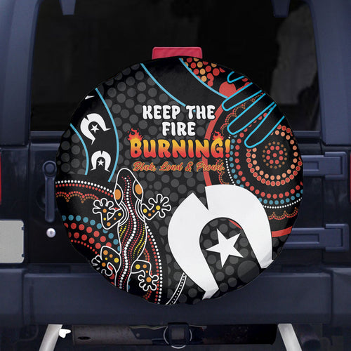 NAIDOC Week 2024 Spare Tire Cover Keep The Fire Burning Indigenous Art
