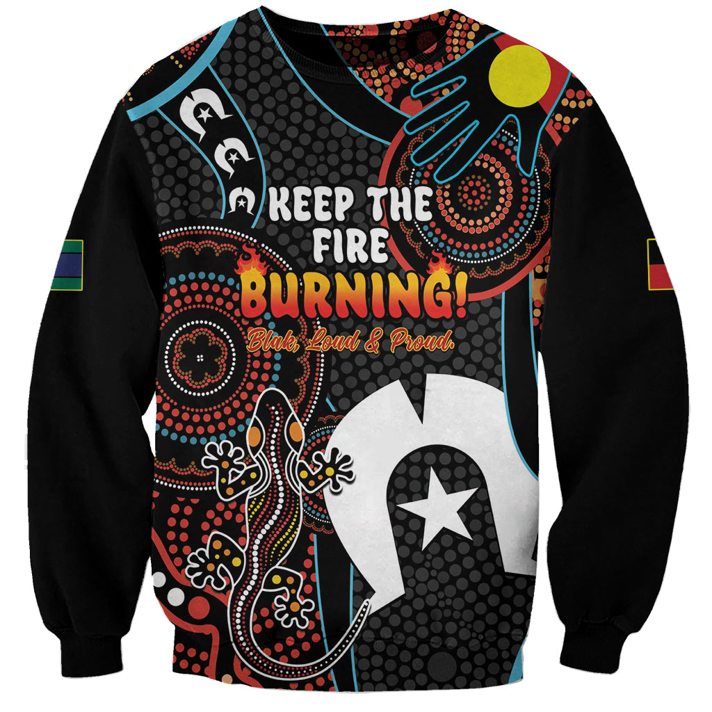 NAIDOC Week 2024 Sweatshirt Keep The Fire Burning Indigenous Art