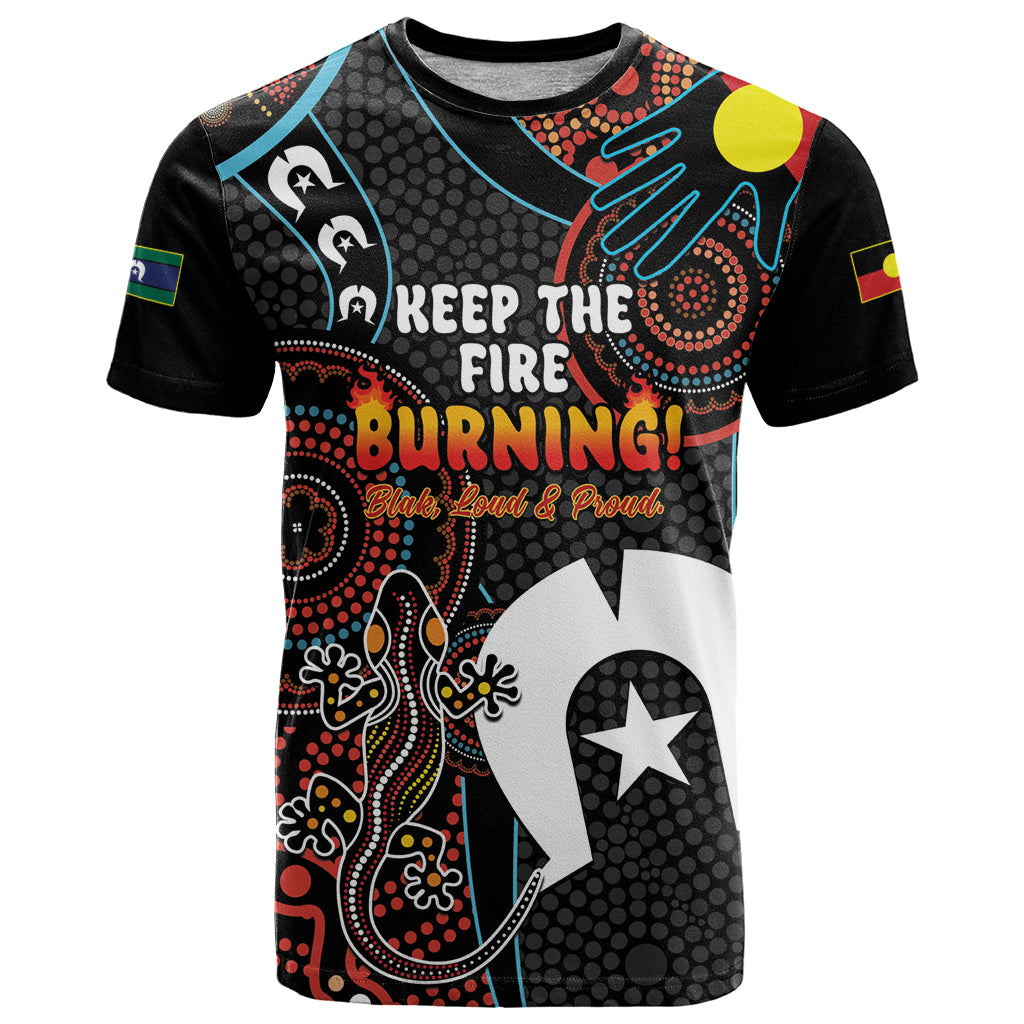 NAIDOC Week 2024 T Shirt Keep The Fire Burning Indigenous Art