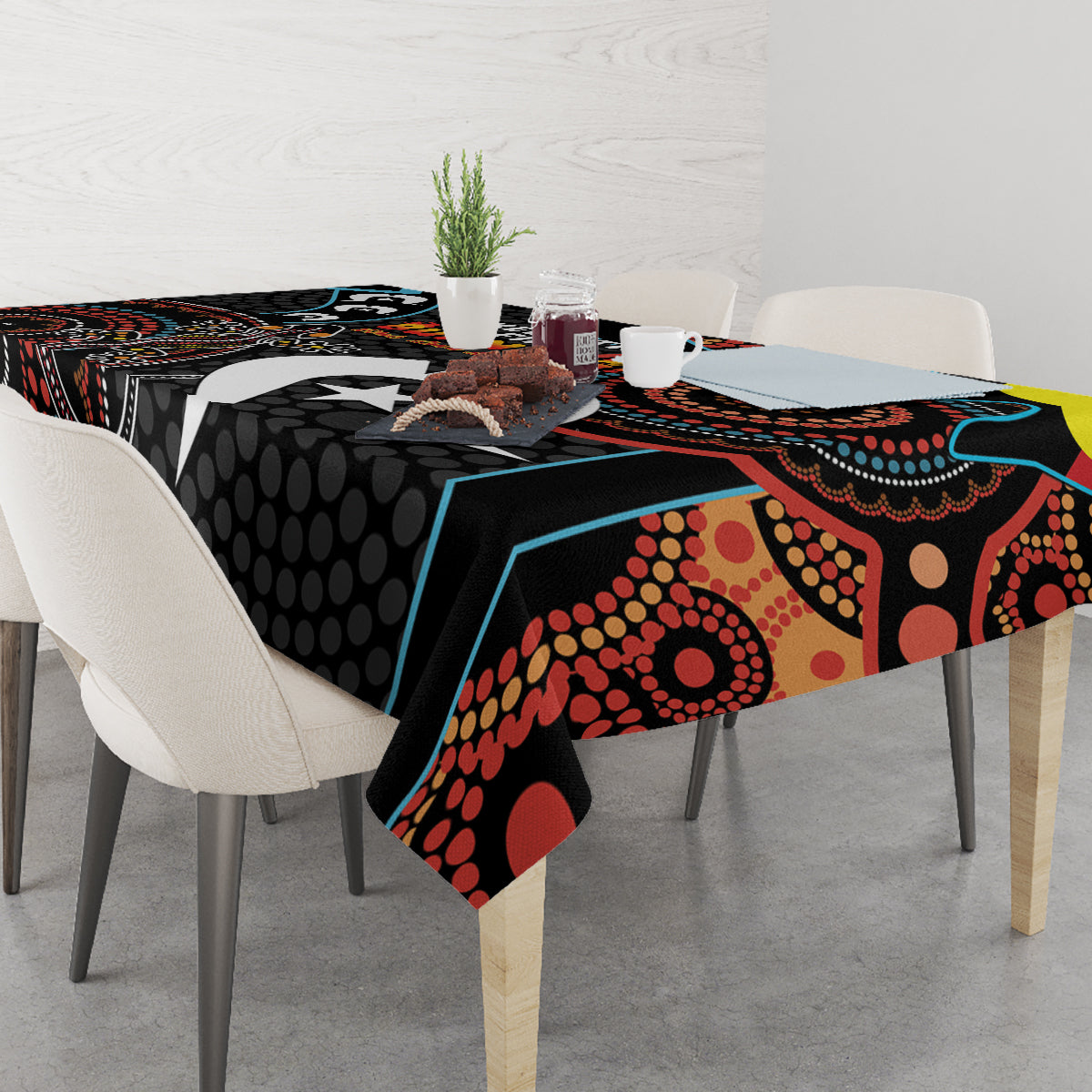 NAIDOC Week 2024 Tablecloth Keep The Fire Burning Indigenous Art