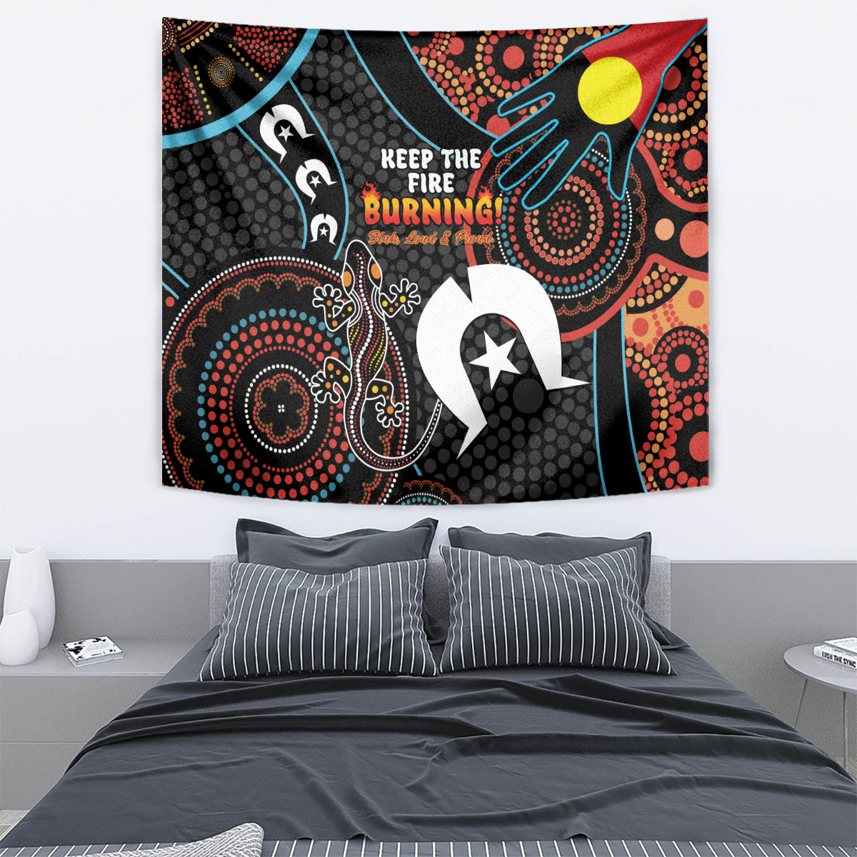 NAIDOC Week 2024 Tapestry Keep The Fire Burning Indigenous Art