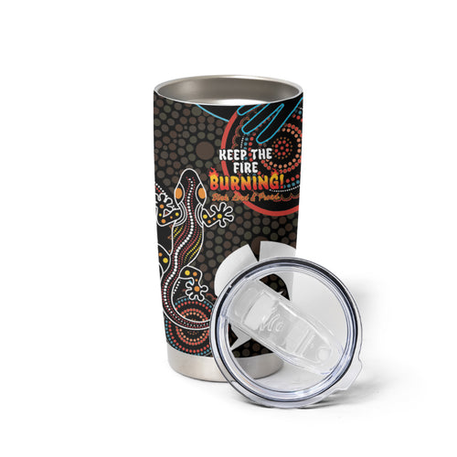 NAIDOC Week 2024 Tumbler Cup Keep The Fire Burning Indigenous Art