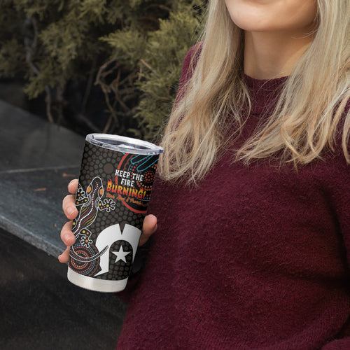 NAIDOC Week 2024 Tumbler Cup Keep The Fire Burning Indigenous Art