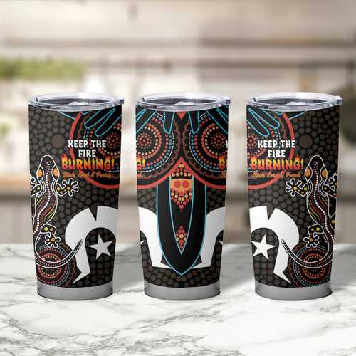 NAIDOC Week 2024 Tumbler Cup Keep The Fire Burning Indigenous Art