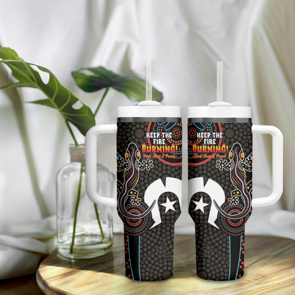 NAIDOC Week 2024 Tumbler With Handle Keep The Fire Burning Indigenous Art